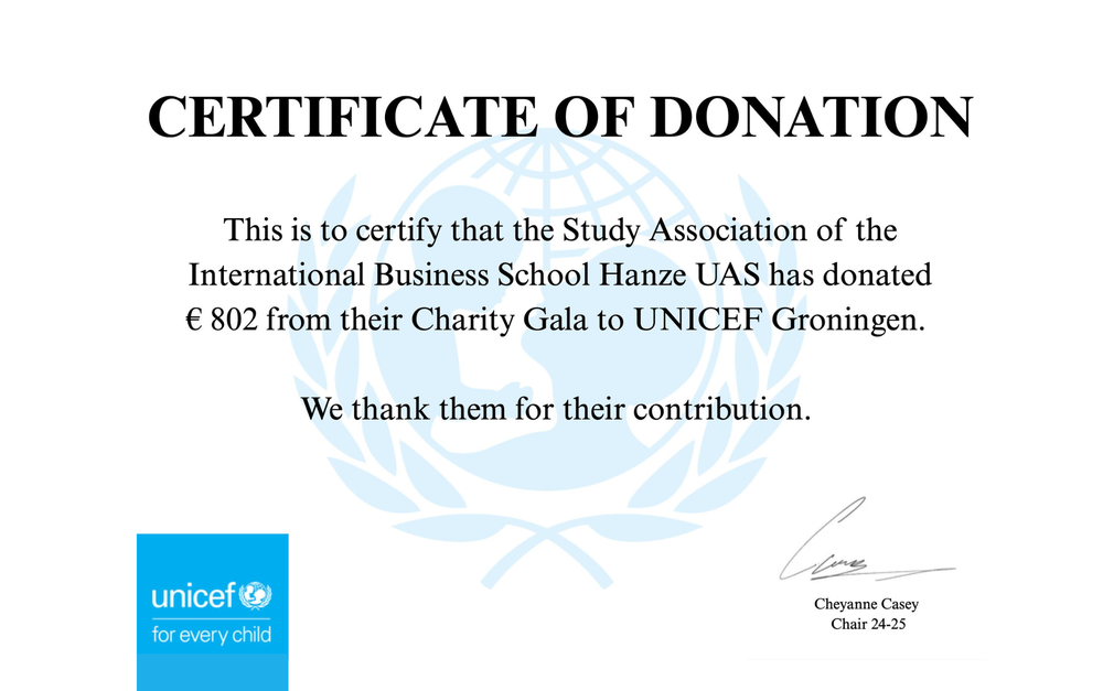 IBS-U Received The Unicef Charity Certification